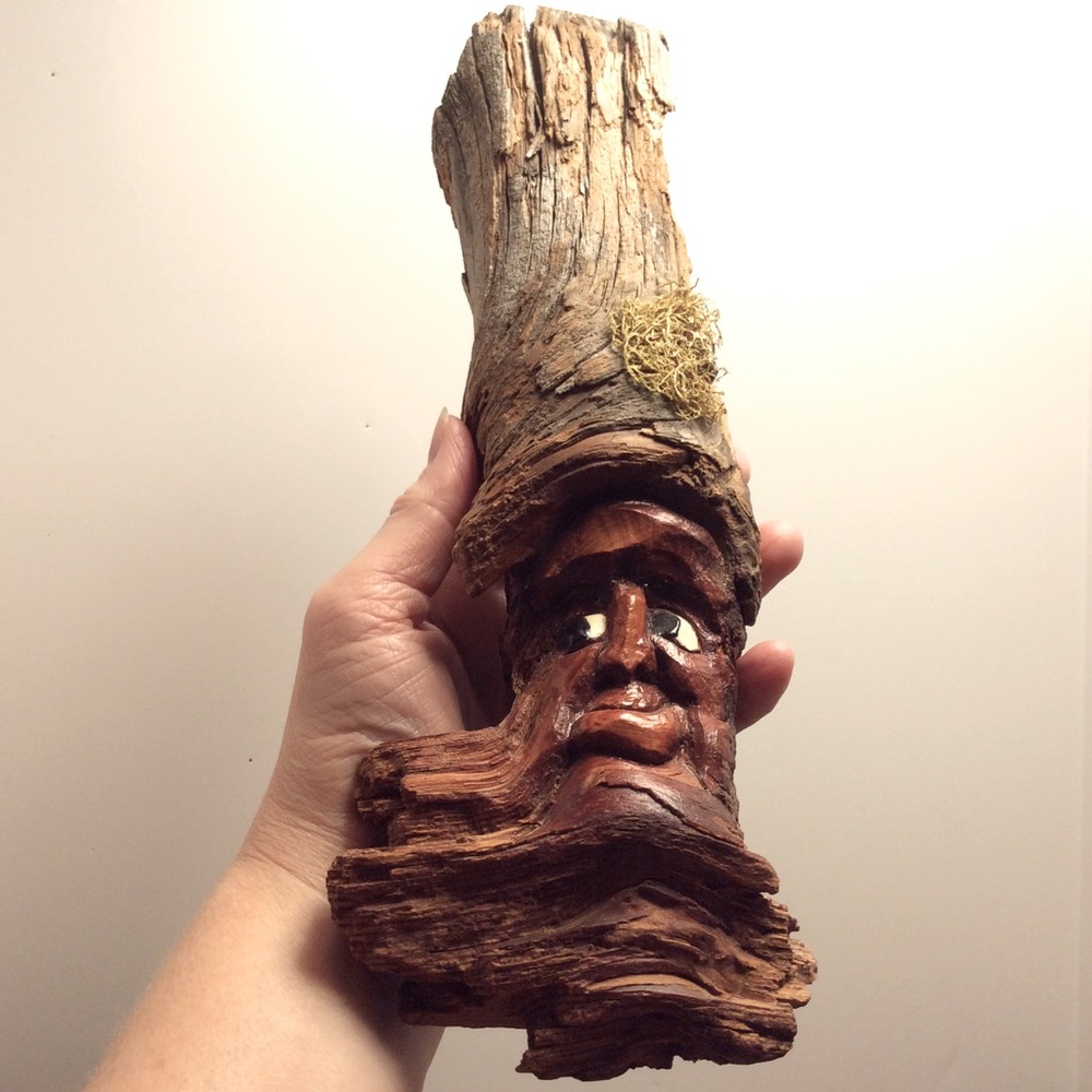 Tree Spirit Forest Gnome Wood Elf carving